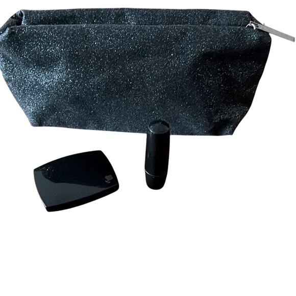 Lancôme 3 Piece Gift Set Sparkle Bag Red Lipstick Powder Blush - Picture 1 of 10